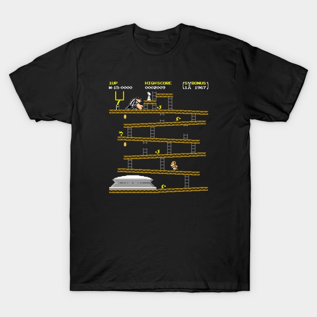 8 bit Black & Gold to the Bowl T-Shirt by vilemedia